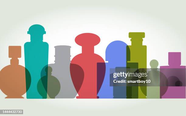 perfume bottles - aromatherapy diffuser stock illustrations