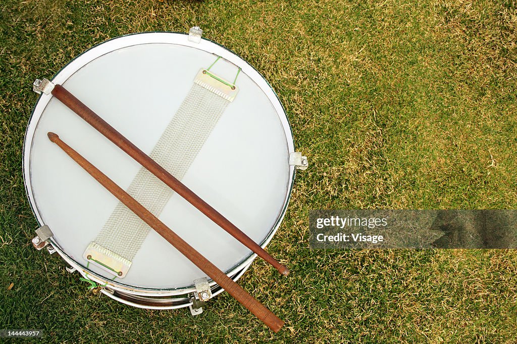 Top angle view of a drum