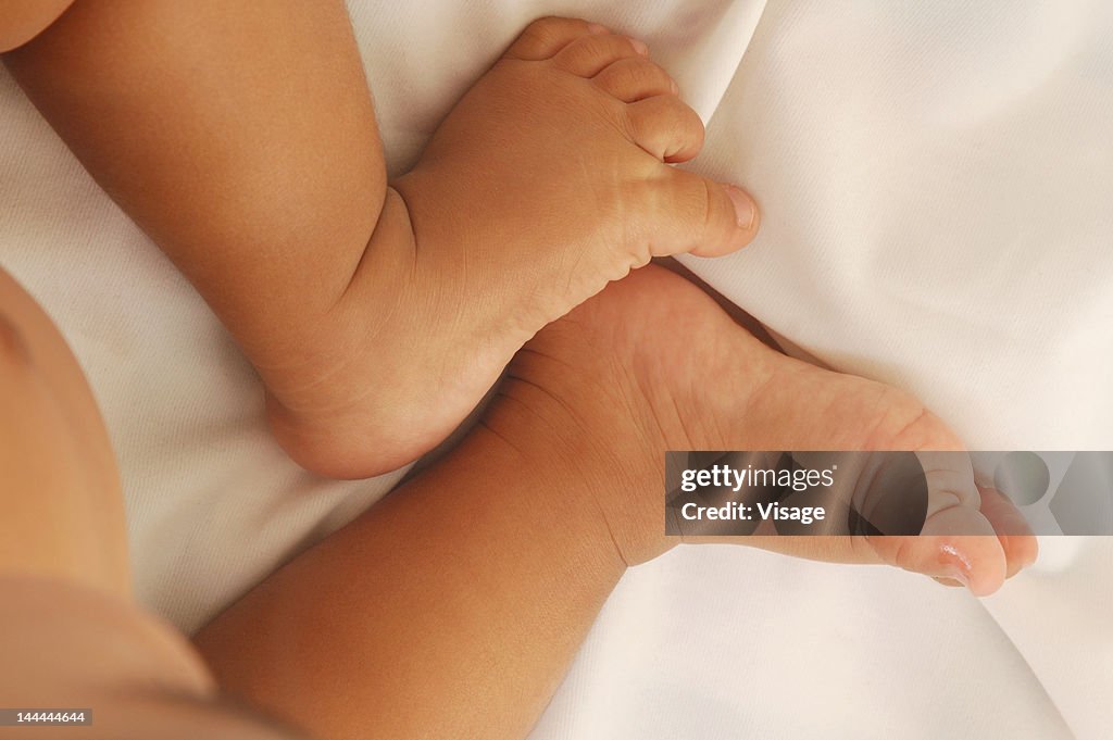 Close up of a baby's feet
