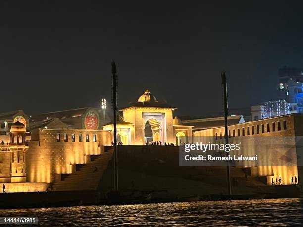 gateway to kashi vishwanath temple - varanasi aarti stock pictures, royalty-free photos & images