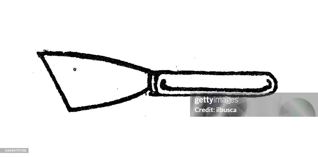 Antique engraving illustration: Putty Knife
