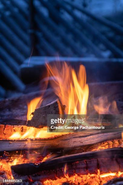 close-up photo of cozy fire - buening shack stock pictures, royalty-free photos & images