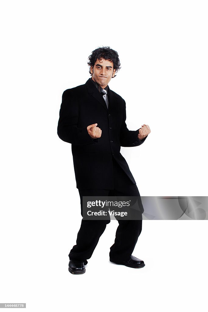 A businessman posing