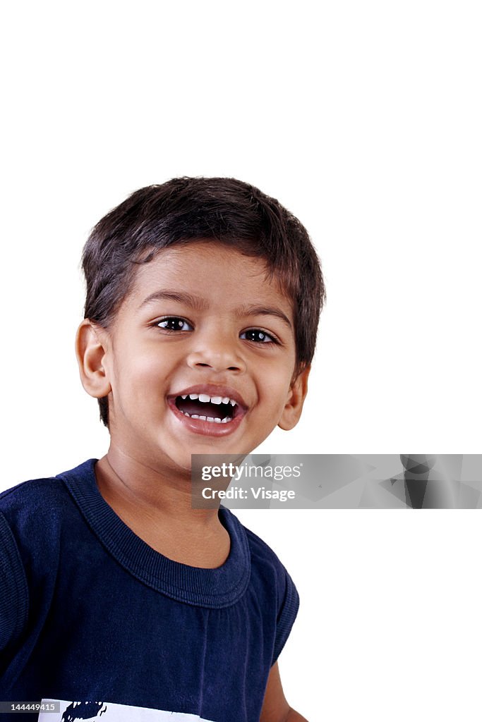Close up of a kid smiling