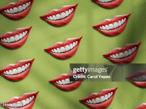 Woman smile in seamless pattern Woman smile in seamless pattern