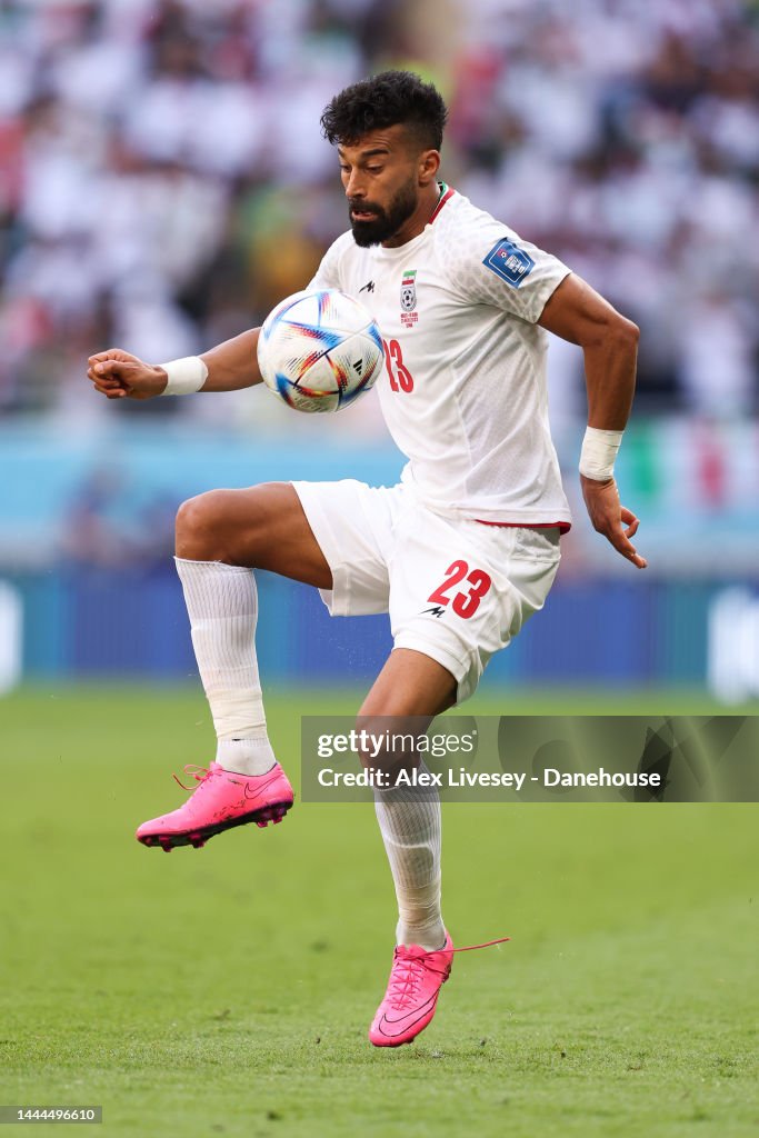 Ramin Rashidian Ramin Rezaeian of Iran during the FIFA World Cup Qatar 2022 Group B ...