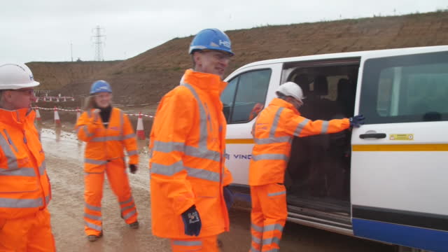 GBR: Chancellor Jeremey Hunt visits HS2 construction site in Birmingham.