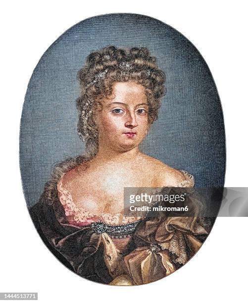 portrait of sophia charlotte of hanover (1668–1705) the first queen consort in prussia as wife of king frederick i - sophia of prussia stock pictures, royalty-free photos & images