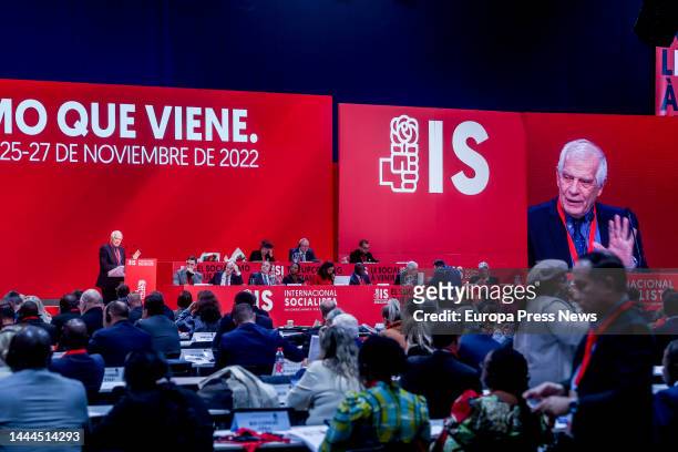 The European Union's High Representative for Foreign Policy, Josep Borrell, speaks at the opening of the XXVI Congress of the Socialist International...