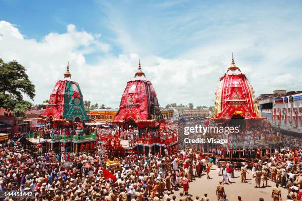 view of puri jagannadh radh yatra, orissa - ratha yatra stock pictures, royalty-free photos & images