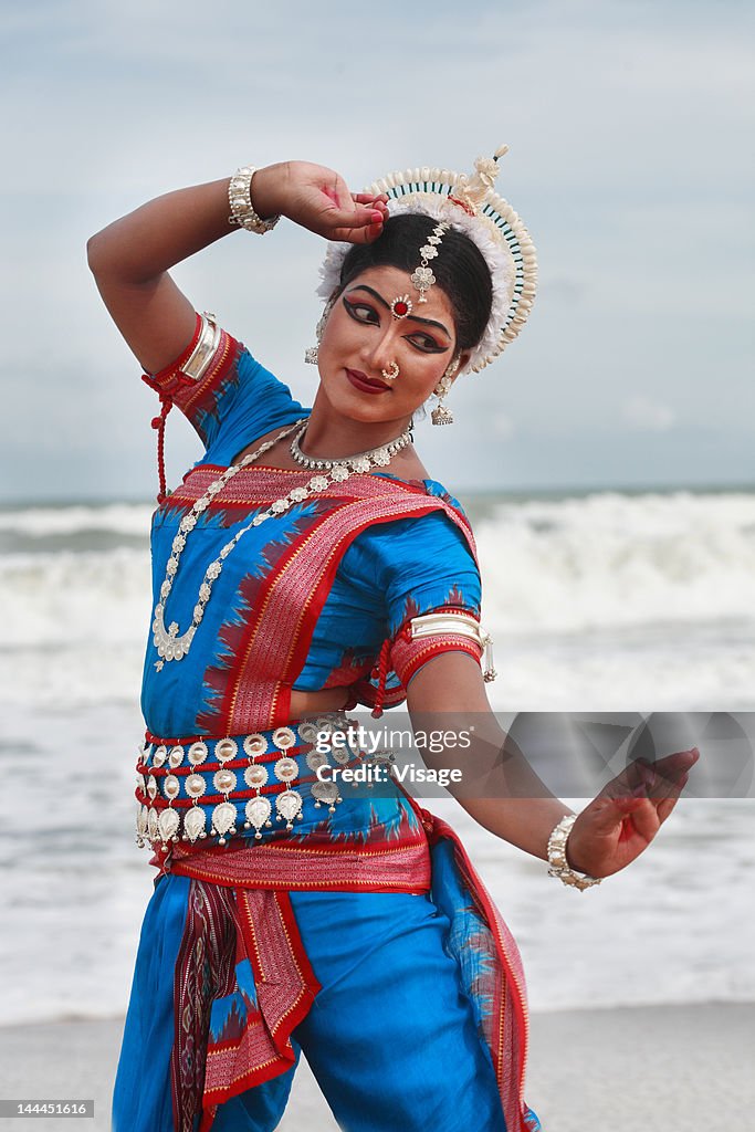Odissi dancer striking a pose