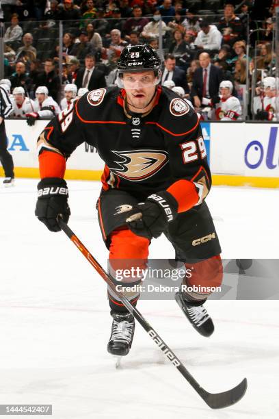 Dmitry Kulikov of the Anaheim Ducks skates on the ice during the second period against the Ottawa Senators at Honda Center on November 25, 2022 in...