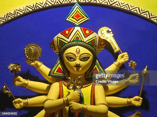 goddess durga, idol - durga stock pictures, royalty-free photos & images