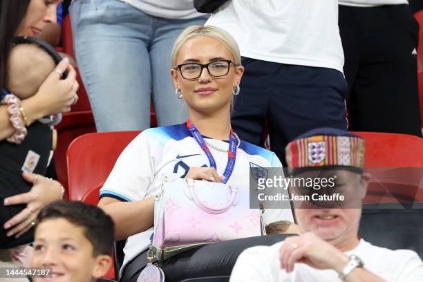 Phil Foden's wife Rebecca Cooke attends the FIFA World Cup Qatar 2022 Group B match between England and USA at Al Bayt Stadium on November 25, 2022...