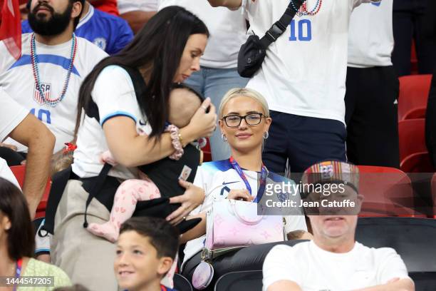 Phil Foden's wife Rebecca Cooke attends the FIFA World Cup Qatar 2022 Group B match between England and USA at Al Bayt Stadium on November 25, 2022...