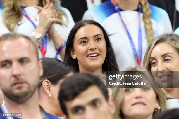 Marcus Rashford's fiancée Lucia Loi attends the FIFA World Cup Qatar 2022 Group B match between England and USA at Al Bayt Stadium on November 25,...