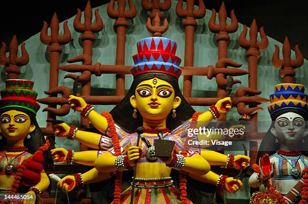 statue of goddess durga - durga stock pictures, royalty-free photos & images