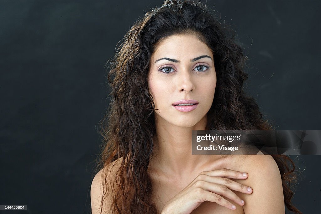 Portrait of a young woman, modeling