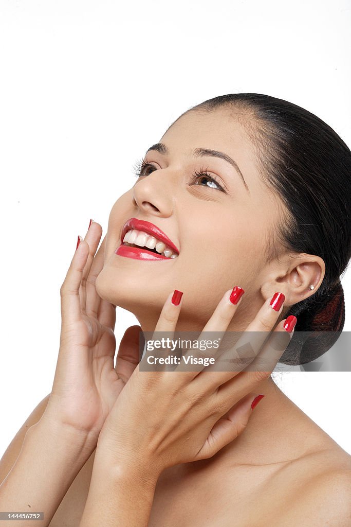 Portrait of a young woman smiling