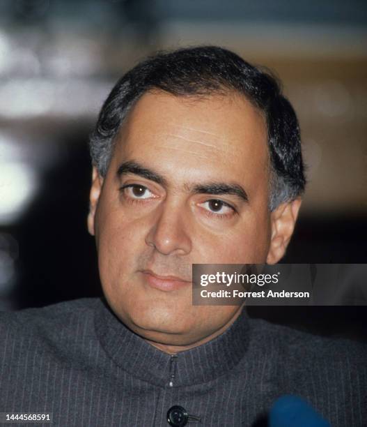 Indian Prime Minister Rajiv Gandhi, Beijing, China, December 1988.