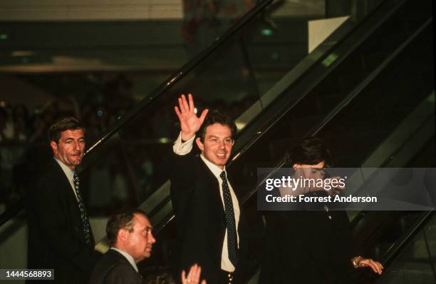British Prime Minister Tony Blair at the Hong Kong handover to China, July 1, 1997.