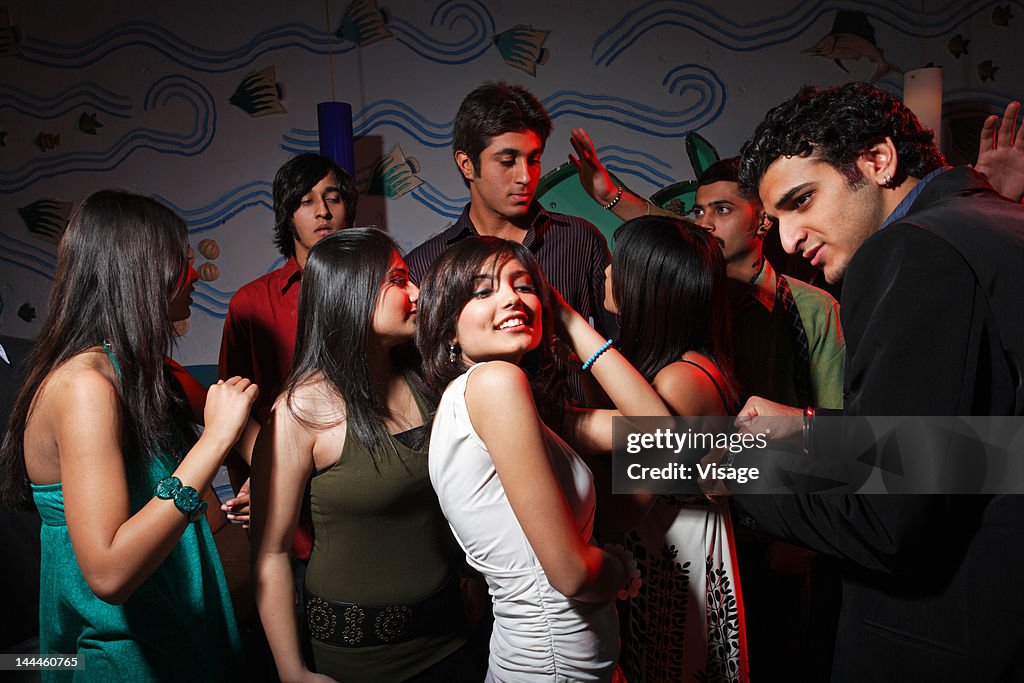 Youngsters dancing at a party