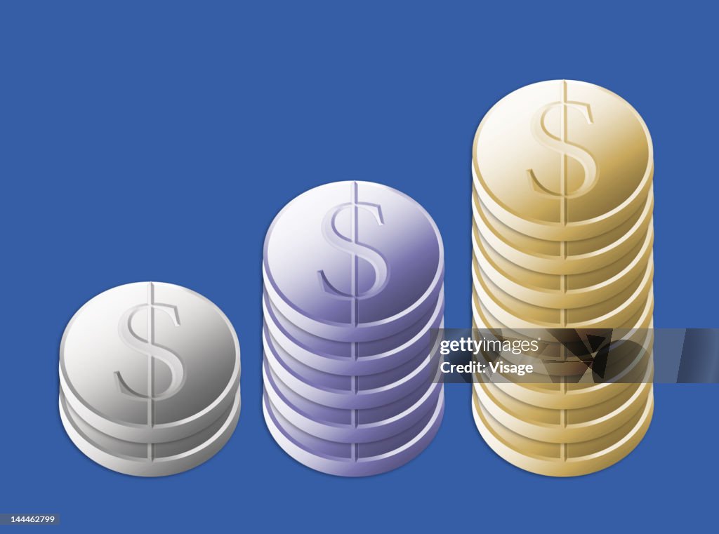 Illustration of stack of coins