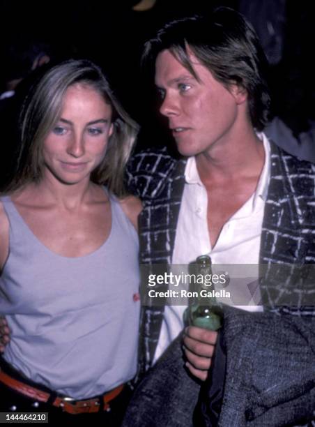 Actress Tracy Pollan and actor Kevin Bacon attend Ilie Nastase and Adelaide Alexandra King's Pre-Wedding Party on September 5, 1984 at Amsterdam's...