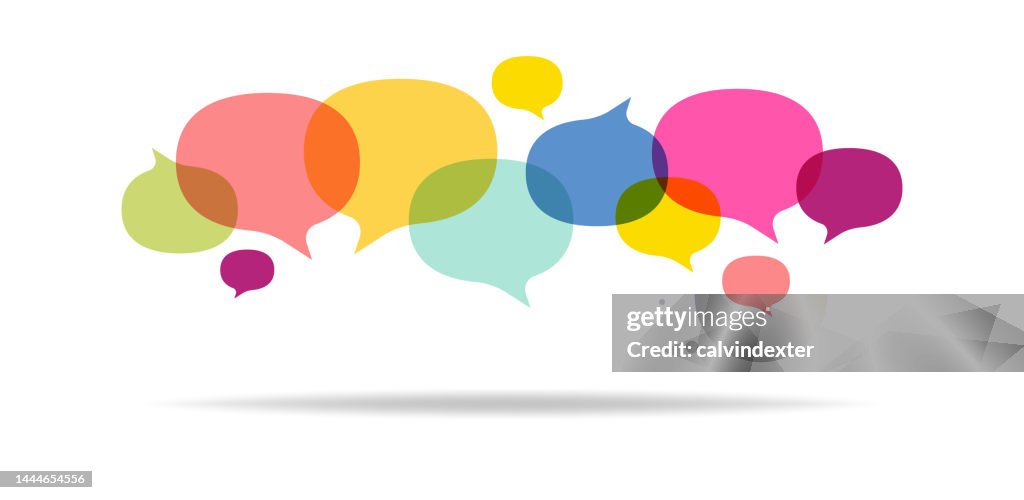 Speech bubbles with copy space