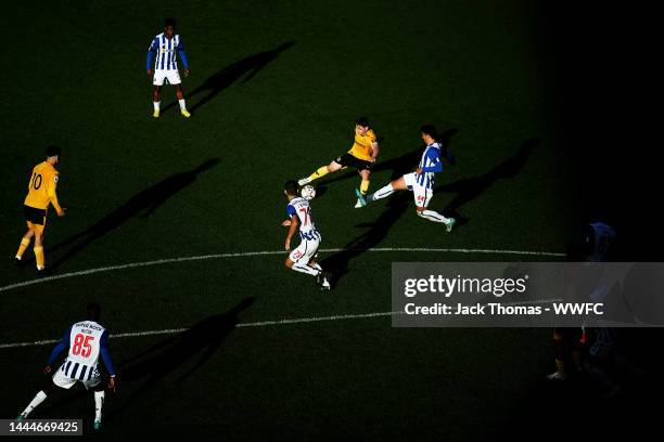 Joe Hodge of Wolverhampton Wanderers controls the ball during the Premier League International Cup match between Wolverhampton Wanderers U21s and...