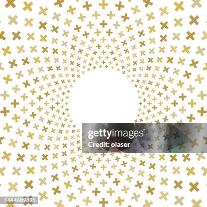 Full frame plus shapes in circular pattern, radial size gradient Full frame plus shapes in circular pattern, radial size gradient