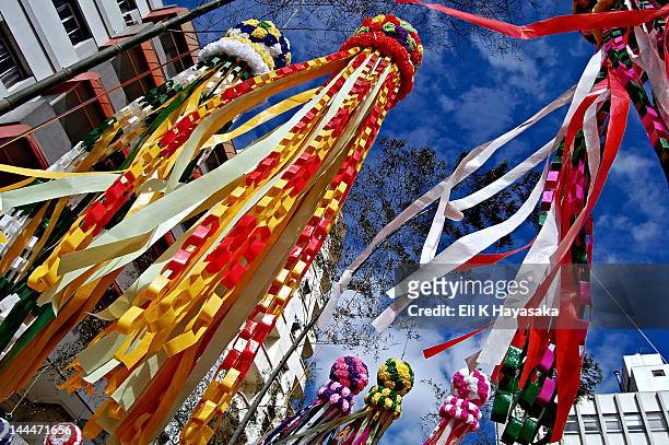 tanabata matsuri - the tanabata matsuri in sao paulo stock pictures, royalty-free photos & images
