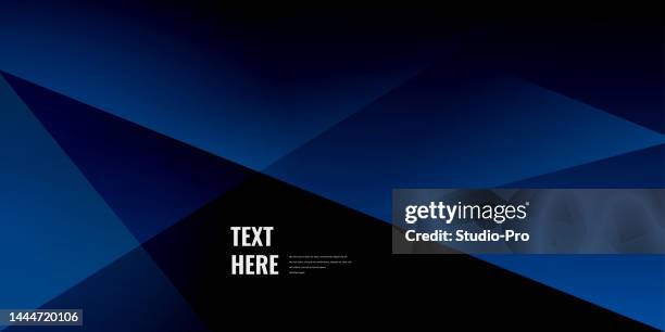 abstract dark blue 3d polygonal banner - thorn pattern stock illustrations