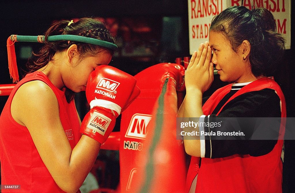 Women Kick Boxers in Thailand