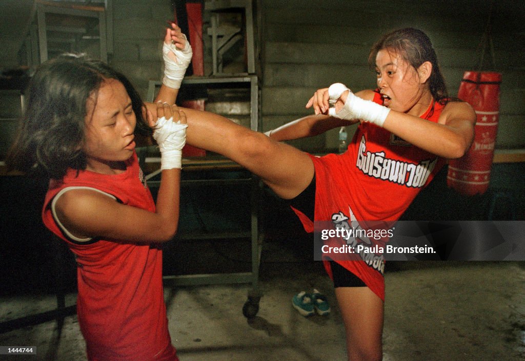 Women Kick Boxers in Thailand