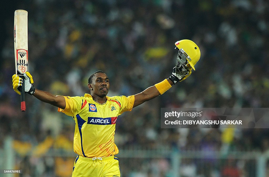 Chennai Super Kings batsman Dwayne Bravo