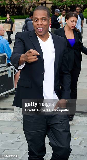 Jay-Z attends the press conference announcing the 'Budweiser Made in America' music festival at Philadelphia Museum of Art on May 14, 2012 in...