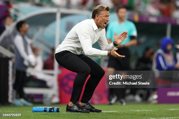 Herve Renard, Head Coach of Saudi Arabia during the FIFA World Cup Qatar 2022 Group C match between Poland and Saudi Arabia at Education City Stadium...