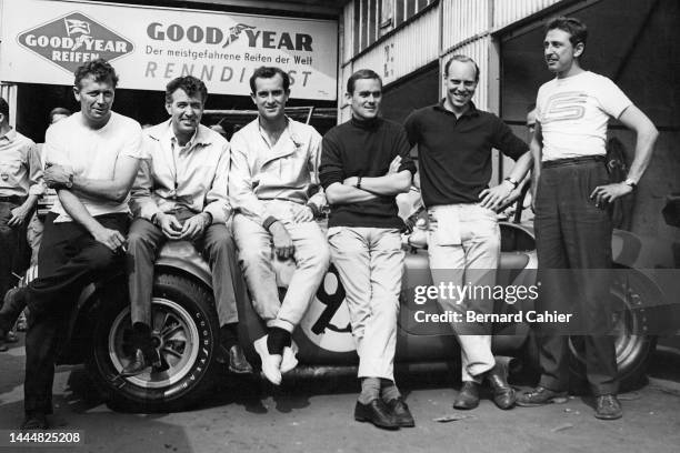 Phil Remington, Carroll Shelby, Bob Bondurant, Jochen Neerpasch, Richard Attwood, Nürburgring 1000 Kilometres, Nurburgring Nordschleife, 31 May 1964....