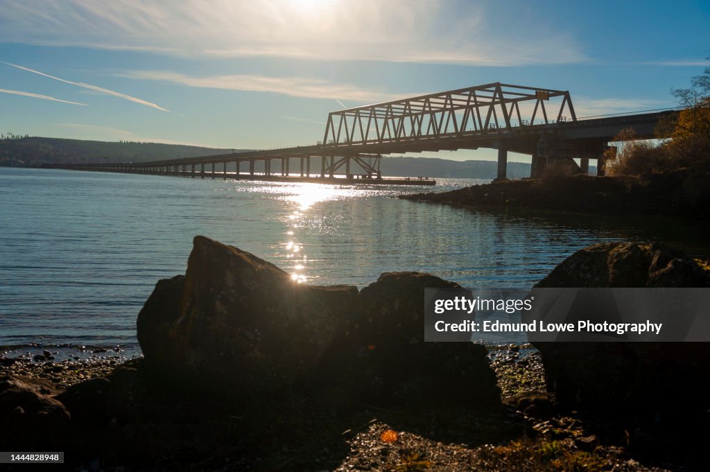 Hood Canal Bridge Is A Floating Bridge In The Northwest United States ...