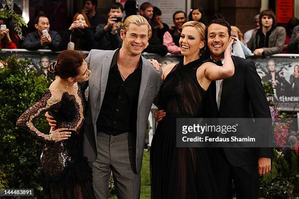 Kristen Stewart, Chris Hemsworth, Chalize Theron and Rupert Sanders attend the world premiere of Snow White and the Huntsman at Empire Leicester...