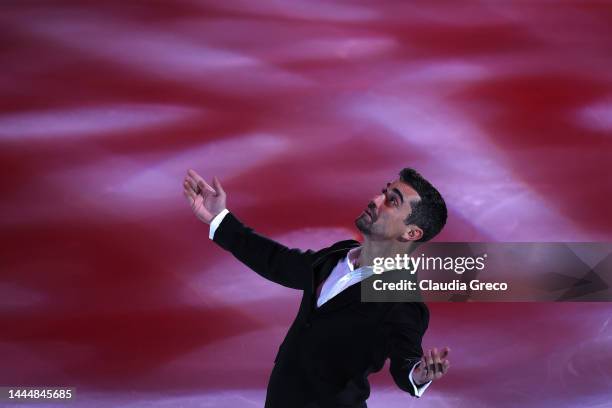 Javier Fernández López performs during the Golden Skate Awards at Allianz Cloud on November 26, 2022 in Milan, Italy.