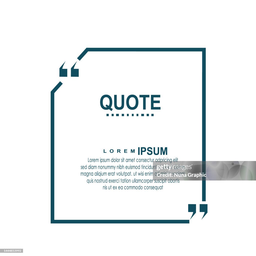 Quote Frame Vector High-Res Vector Graphic - Getty Images