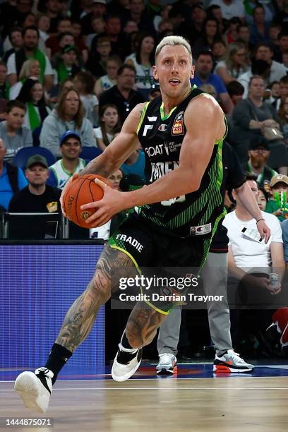 Mitchell Creek of the Phoenix drives to the basket during the round 8 NBL match between South East Melbourne Phoenix and Illawarra Hawks at John Cain...