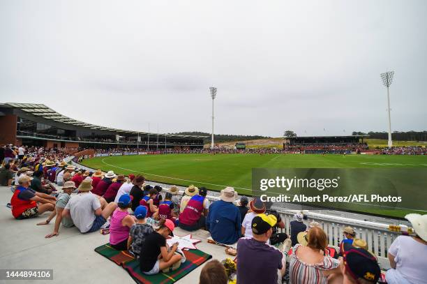 General view is seen during the AFLW Grand Final match between the Brisbane Lions and the Melbourne Demons at Brighton Homes Arena on November 27,...