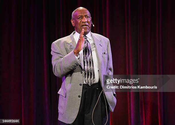 Bill Cosby performs during the Screen Gems Presents The Steve & Marjorie Harvey Foundation Gala at Cipriani Wall Street on May 14, 2012 in New York...