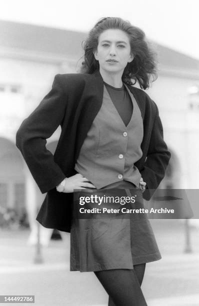 Australian actress Claudia Black at Bondi Beach in 1993 in Sydney, Australia.