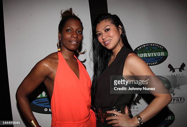 Sabrina Thompson and Akiko Chubachi attend at Aspen Social Club on May 14, 2012 in New York City.