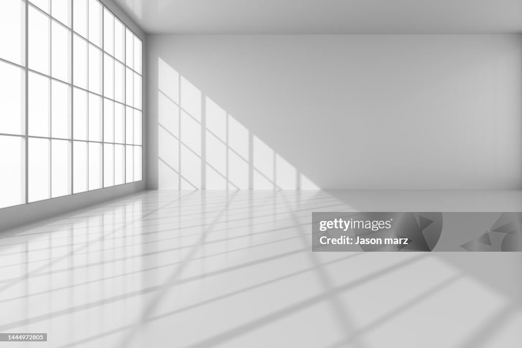 Futuristic empty room