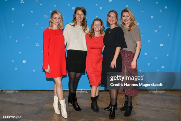 Actress Teresa Rizos, Xenia Tiling, Natalie Spinell, Josephine Ehlert and Genija Rykova attend the exclusive preview for the TV series "Servus Baby"...